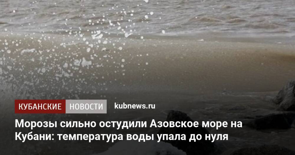Морозы сильно остудили Азовское море на Кубани: температура воды упала до нуля