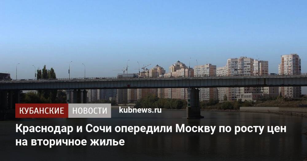 Краснодар и Сочи опередили Москву по росту цен на вторичное жилье