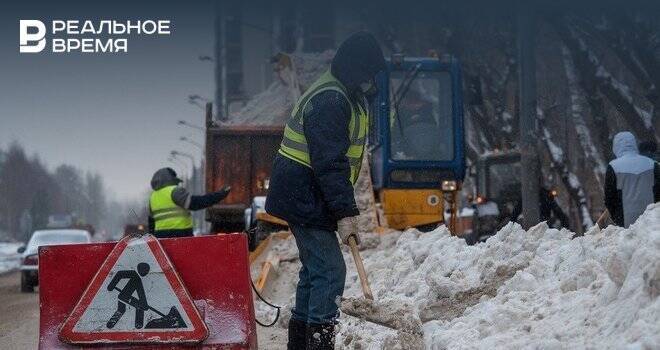 За сутки с улиц Казани вывезли 16,3 тысячи тонн снега