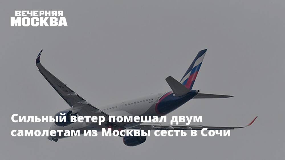 Сильный ветер помешал двум самолетам из Москвы сесть в Сочи
