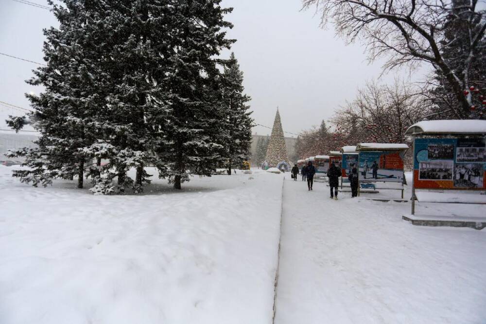 В Новосибирск идёт потепление со снегом