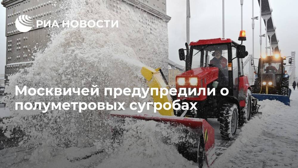 Синоптик рассказал, что высота сугробов в Москве до конца января вырастет до полуметра