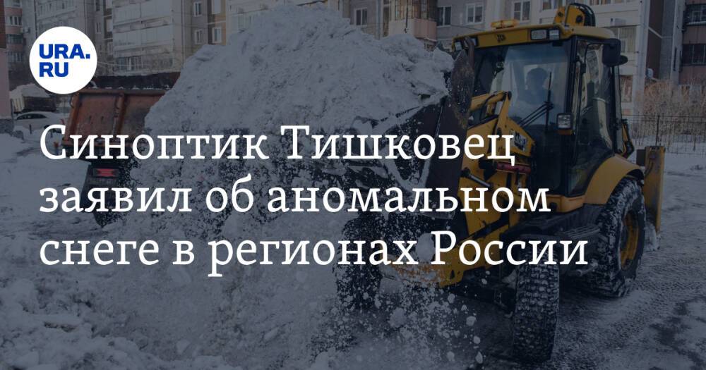 Синоптик Тишковец заявил об аномальном снеге в регионах России. Скрин