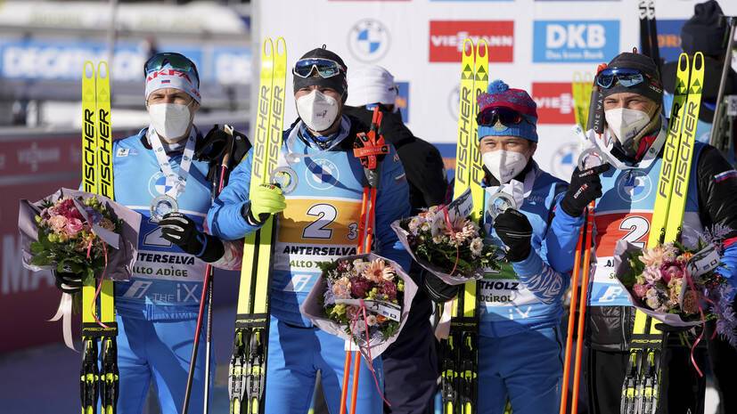Медаль вопреки: Россия со штрафным кругом завоевала серебро в эстафете на этапе КМ в Антерсельве