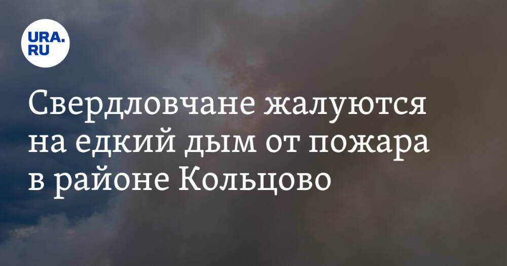 Свердловчане жалуются на едкий дым от пожара в районе Кольцово. «Голова начинает болеть»