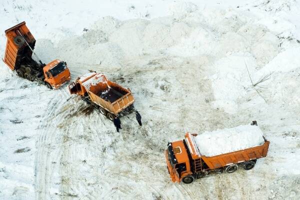 В Красногорске ликвидировали незаконную площадку для складирования снега