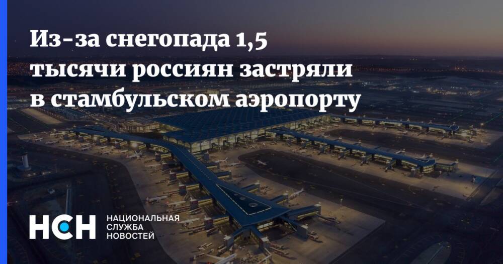 Из-за снегопада 1,5 тысячи россиян застряли в стамбульском аэропорту