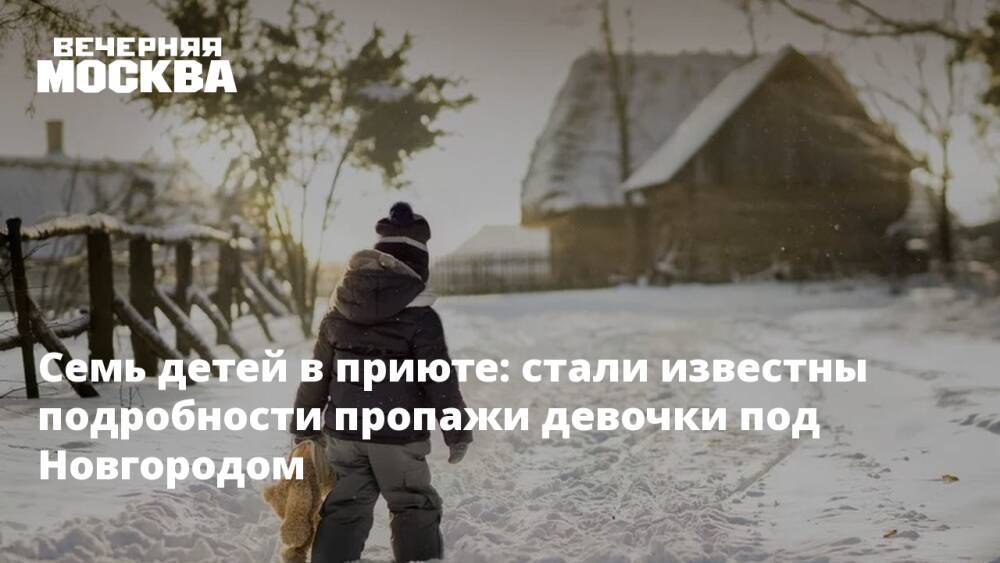 Семь детей в приюте: стали известны подробности пропажи девочки под Новгородом