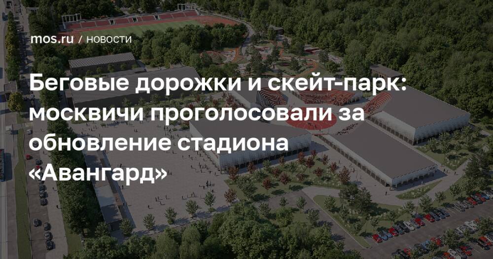 Беговые дорожки и скейт-парк: москвичи проголосовали за обновление стадиона «Авангард»