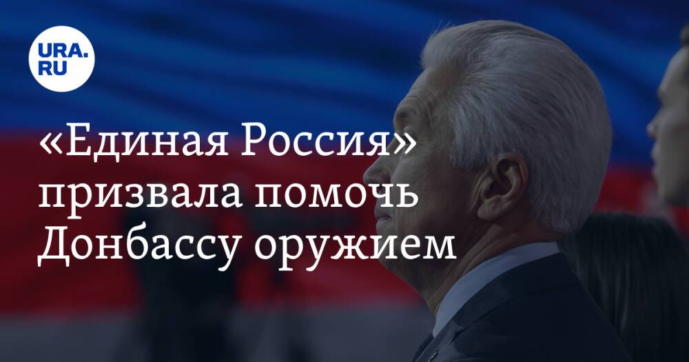 «Единая Россия» призвала помочь Донбассу оружием