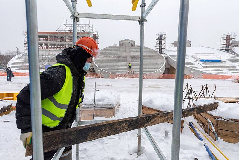 Бочкарёв: Завершаются основные работы по реконструкции стадиона "Москвич"