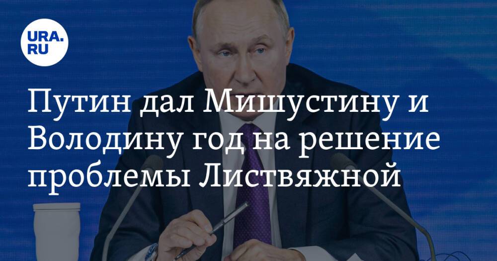 Путин дал Мишустину и Володину год на решение проблемы Листвяжной