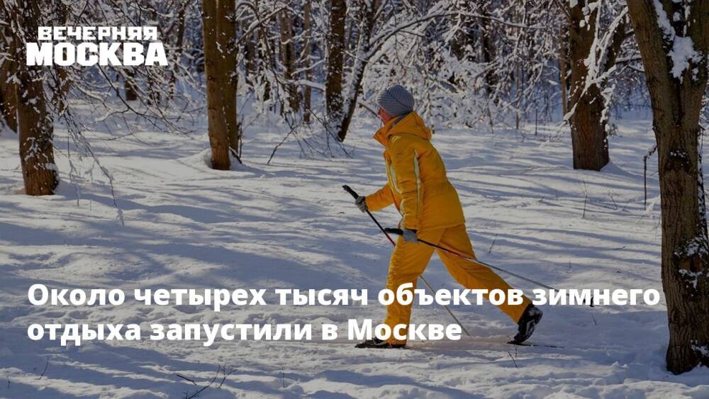 Около четырех тысяч объектов зимнего отдыха запустили в Москве