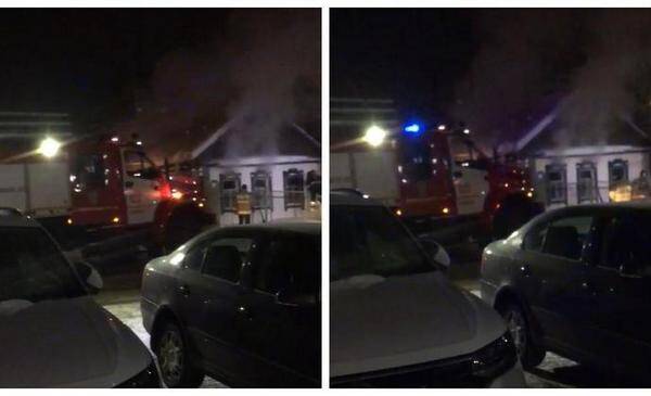 Ночью в Тюмени в районе Дома Обороны произошел пожар