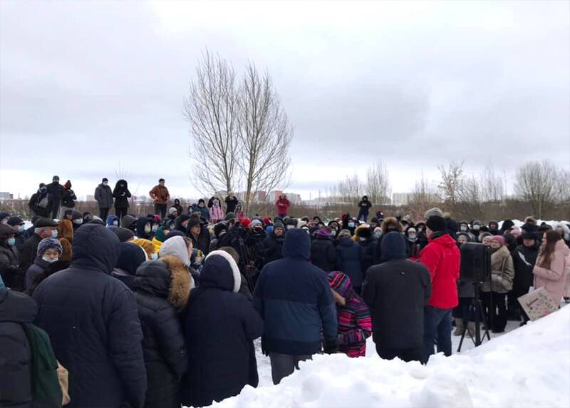 Жители Кожухово вышли на протест против застройки Косинских полей