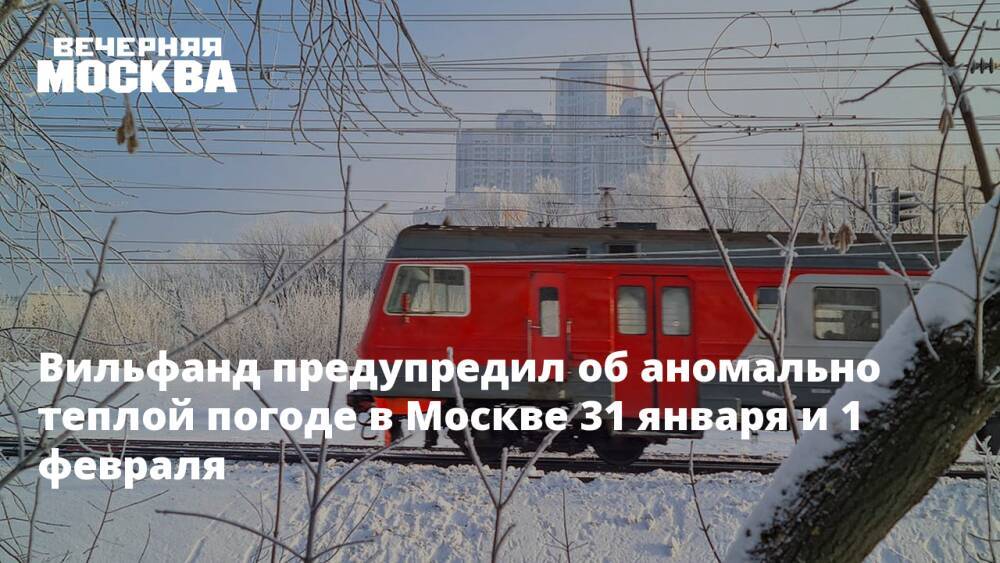 Вильфанд предупредил об аномально теплой погоде в Москве 31 января и 1 февраля
