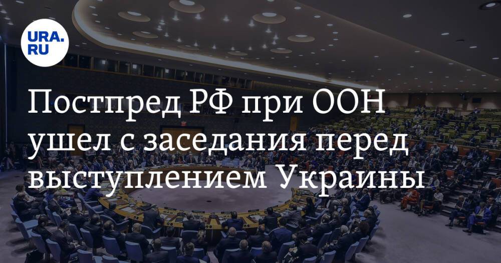 Постпред РФ при ООН ушел с заседания перед выступлением Украины
