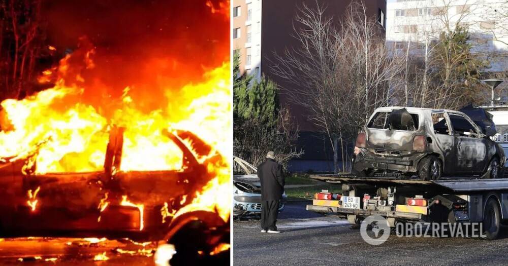 Новый год 2022 – во Франции в новогоднюю ночь сожгли почти 900 авто – фото и видео