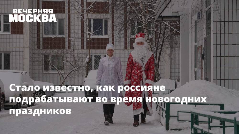 Стало известно, как россияне подрабатывают во время новогодних праздников