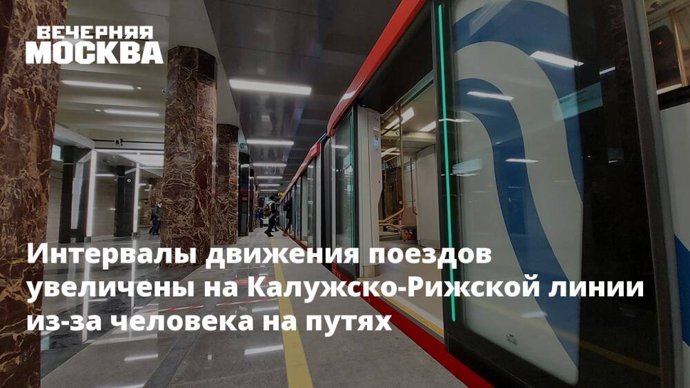 Интервалы движения поездов увеличены на Калужско-Рижской линии из-за человека на путях