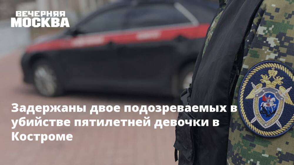 Задержаны двое подозреваемых в убийстве пятилетней девочки в Костроме