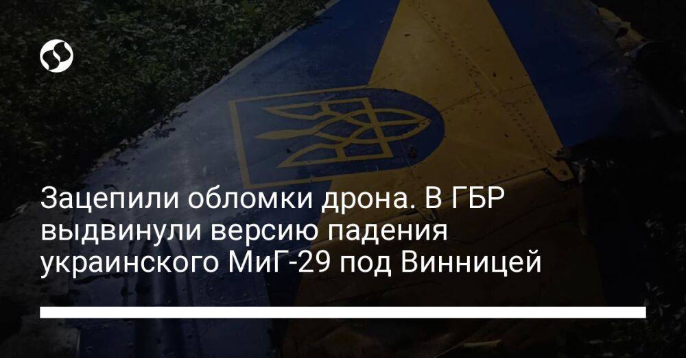 Зацепили обломки дрона. В ГБР выдвинули версию падения украинского МиГ-29 под Винницей