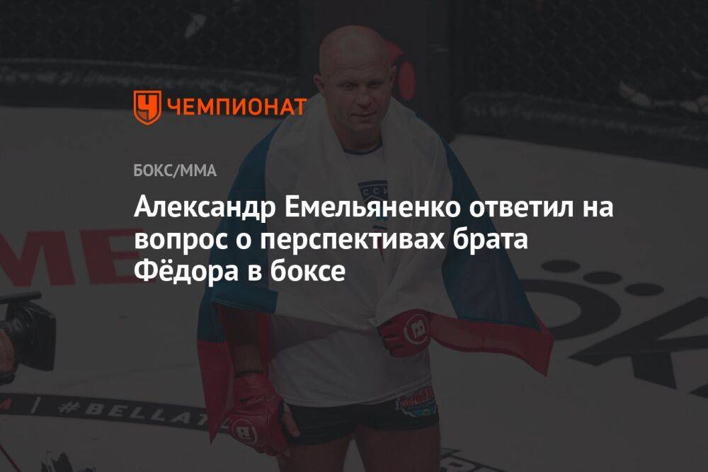 Александр Емельяненко ответил на вопрос о перспективах брата Фёдора в боксе