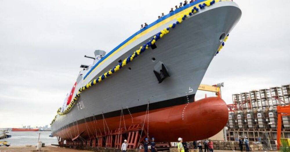 В Турции спустили на воду корвет для ВМС Украины "Гетман Иван Мазепа"