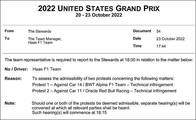 В Haas F1 подали два официальных протеста
