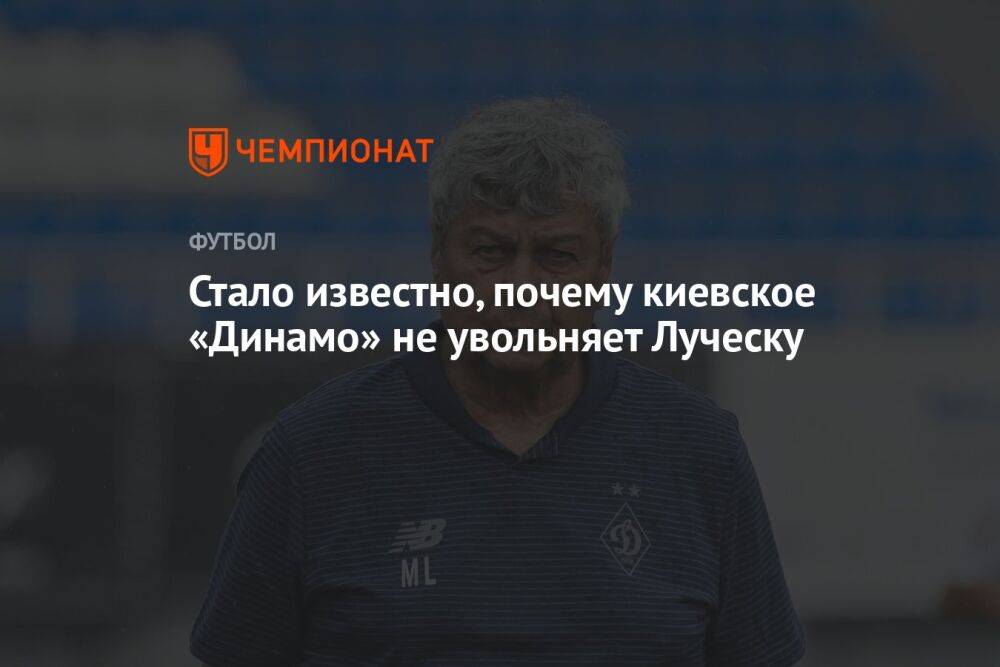 Стало известно, почему киевское «Динамо» не увольняет Луческу
