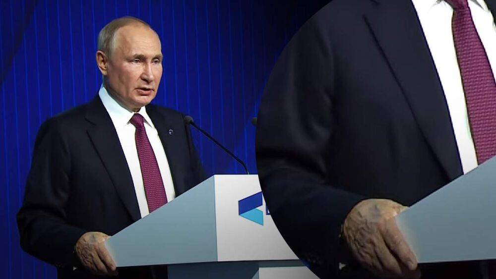 Хилый и с синяками на руке: Путин снова начал кашлять во время своей речи на "Валдае"