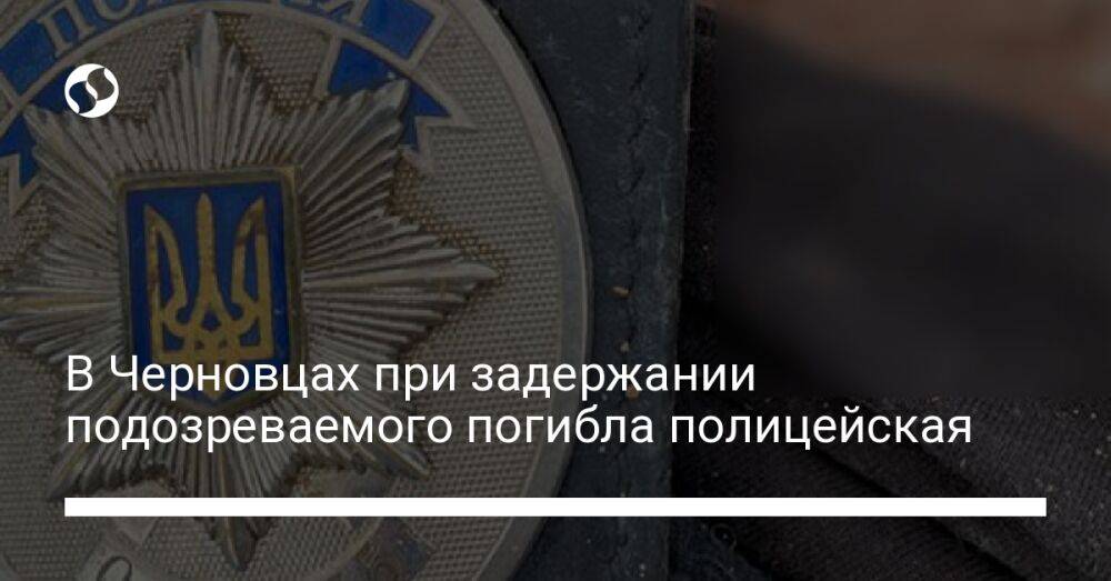 В Черновцах при задержании подозреваемого погибла полицейская