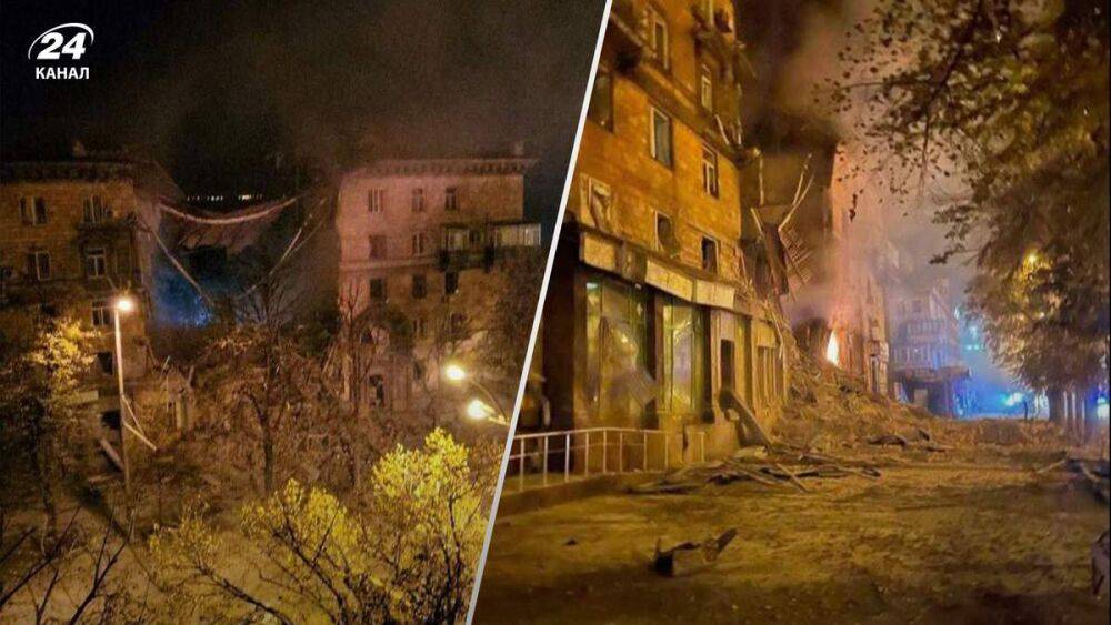 Россия нанесла 7 ракетных ударов по многоэтажкам Запорожья: под завалами люди – первые кадры