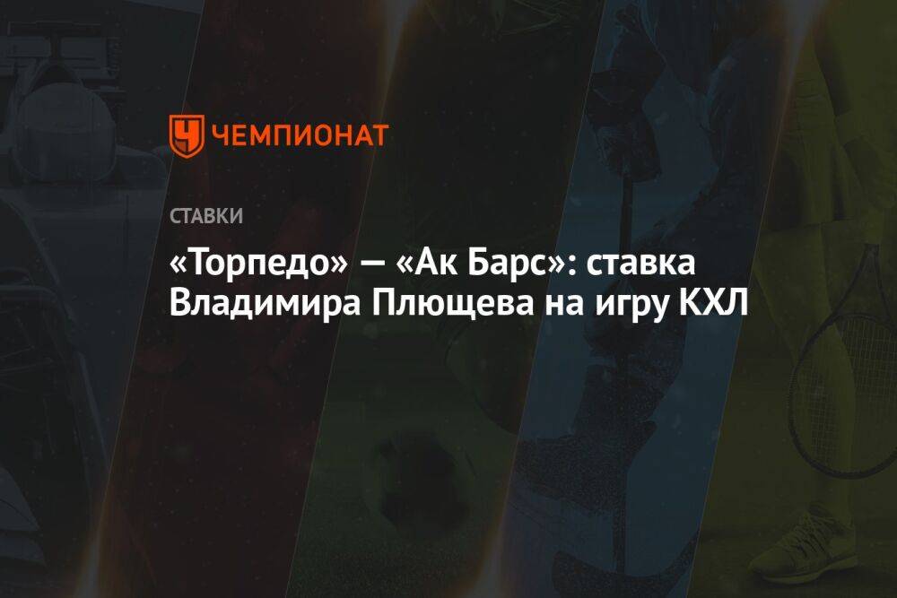 «Торпедо» — «Ак Барс»: ставка Владимира Плющева на игру КХЛ
