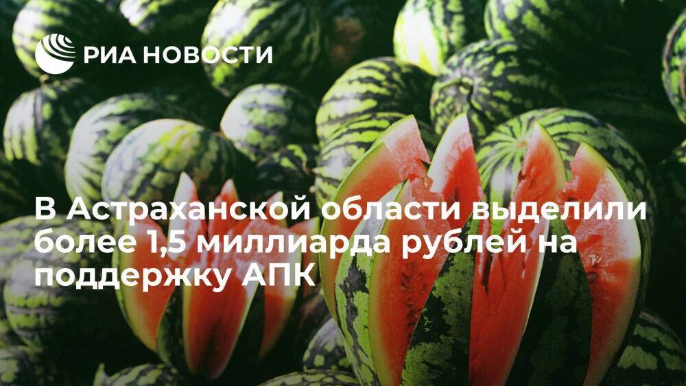 Правительство Астраханской области направило более 1,5 миллиарда рублей на поддержку АПК