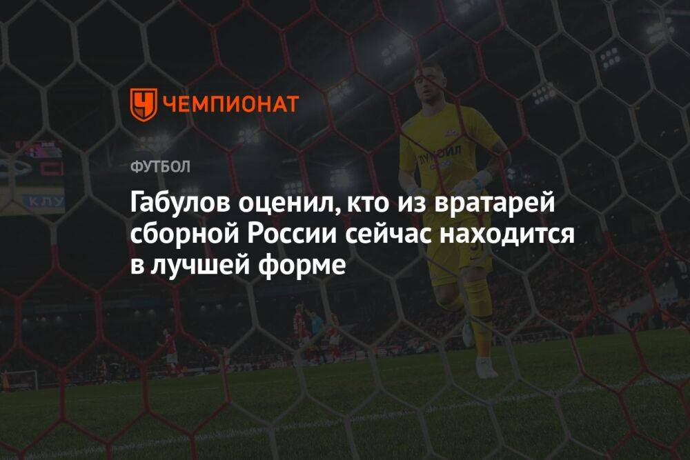 Габулов оценил, кто из вратарей сборной России сейчас находится в лучшей форме