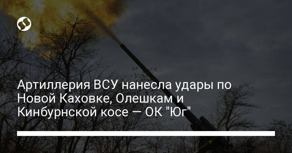 Артиллерия ВСУ нанесла удары по Новой Каховке, Олешкам и Кинбурнской косе — ОК "Юг"