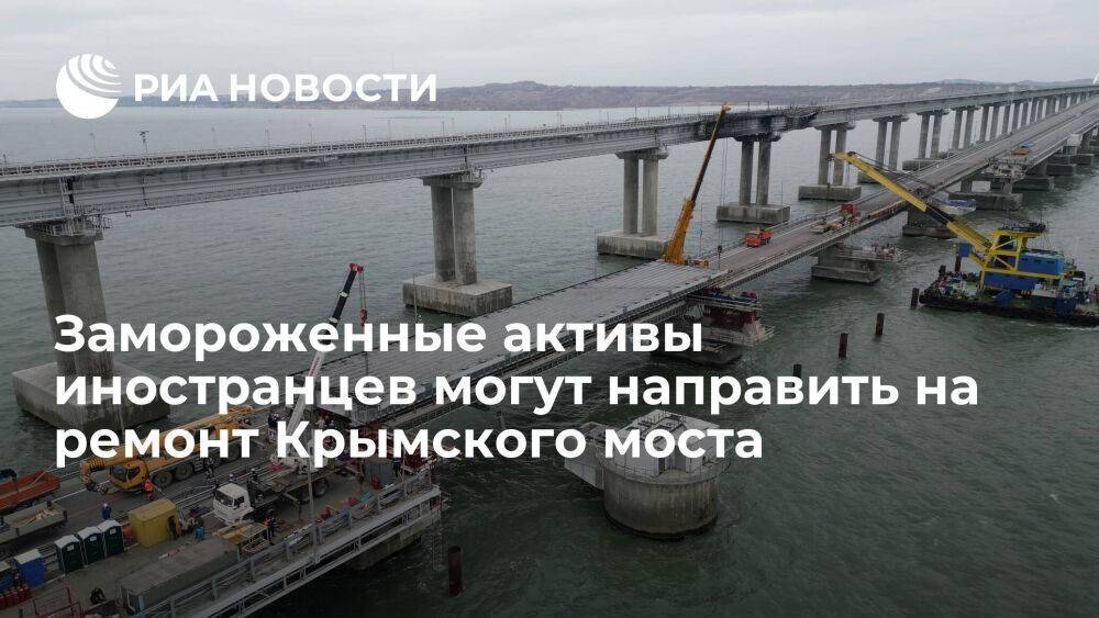 В Совфеде предложили направить замороженные активы иностранцев на ремонт Крымского моста