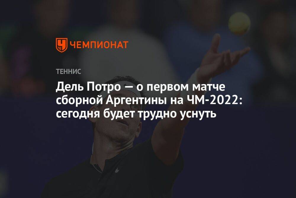 Дель Потро — о первом матче сборной Аргентины на ЧМ-2022: сегодня будет трудно уснуть
