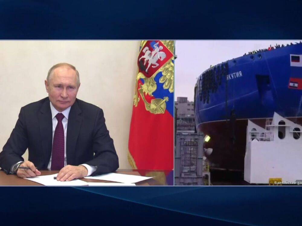 Путин "поучаствовал" в спуске атомных ледоколов, не выходя из кабинета