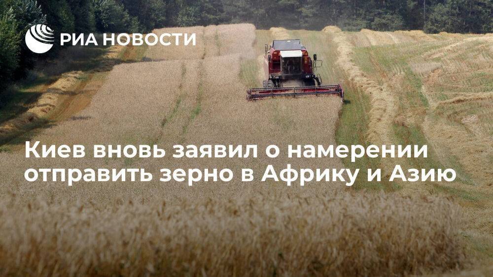 Киев намерен отправить зерно в Африку и Азию в рамках инициативы "Зерно из Украины"