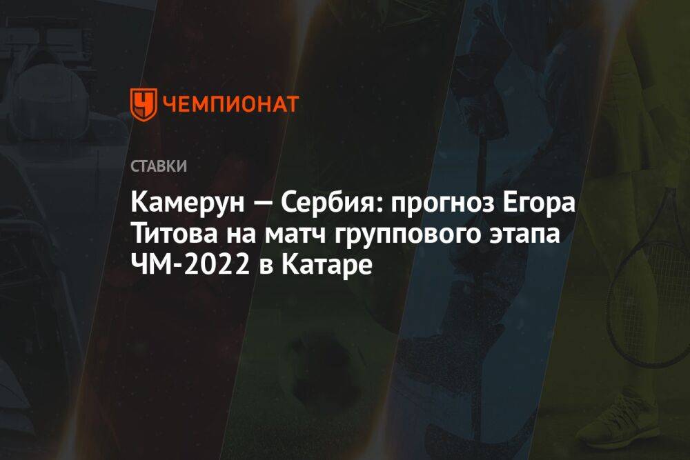 Камерун — Сербия: прогноз Егора Титова на матч группового этапа ЧМ-2022 в Катаре