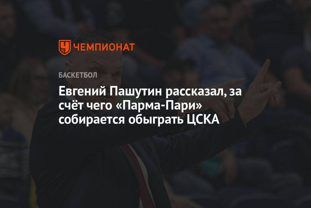 Евгений Пашутин рассказал, за счёт чего «Парма-Пари» собирается обыграть ЦСКА