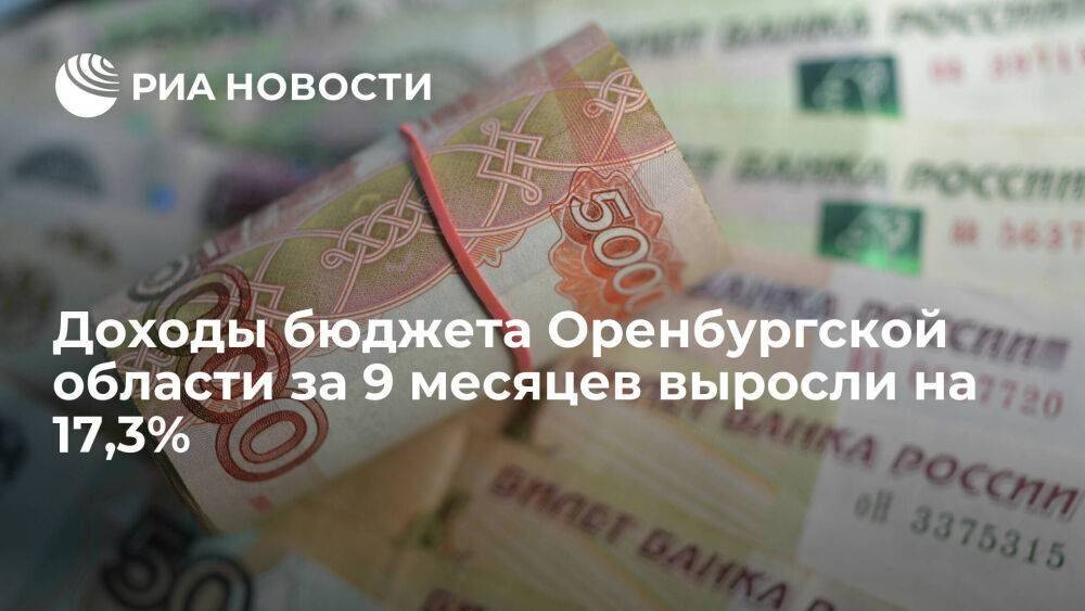 Доходы бюджета Оренбургской области за 9 месяцев выросли на 17,3%