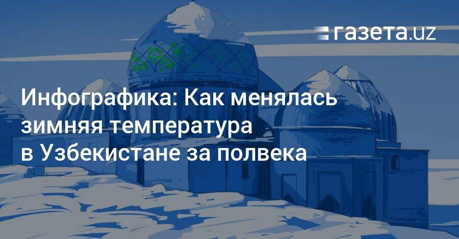 Инфографика: Как менялась зимняя температура в Узбекистане за полвека