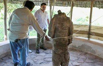 В древнем городе майя обнаружили загадочную статую воина