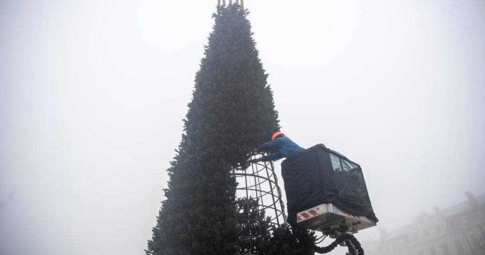 На Софийской площади устанавливают елку несокрушимости, – Кличко (фото)