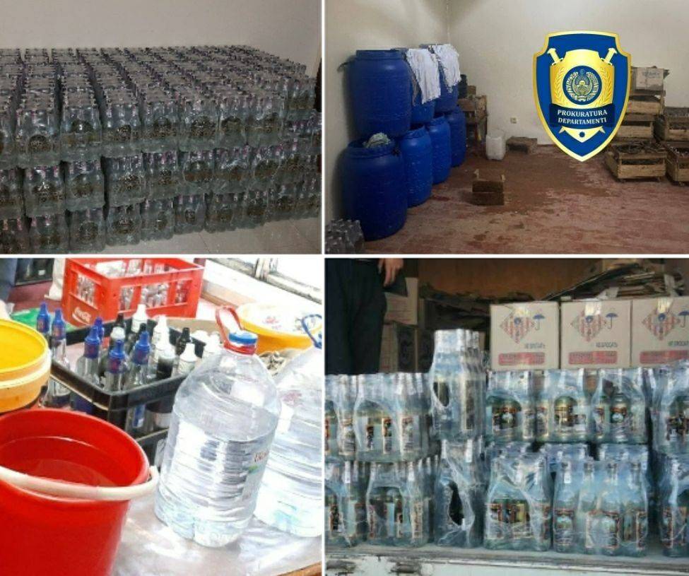 В Каракалпакстане задержана группа лиц, организовавшая подпольный цех по производству водки "Каратау"