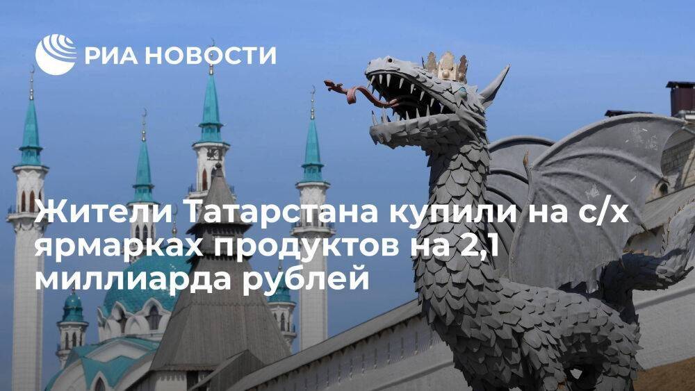 Жители Татарстана в 2022 году купили на с/х ярмарках продуктов на 2,1 миллиарда рублей