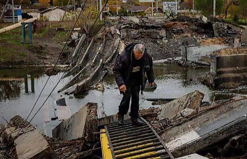 Украинские диверсанты подорвали пешеходный мост в Запорожской области
